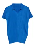 Pleats Please Issey Miyake pleated buttoned top - Blue