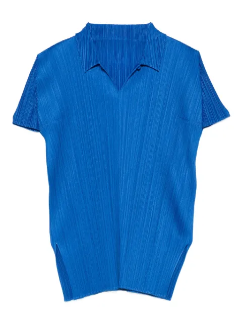 Pleats Please Issey Miyake pleated buttoned top