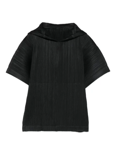 Pleats Please Issey Miyake pleated hooded T-shirt
