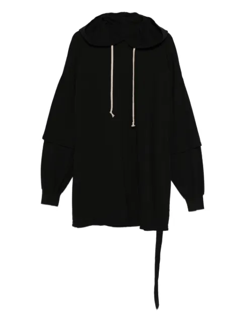 Rick Owens DRKSHDW Tommy layered drawstring hoodie