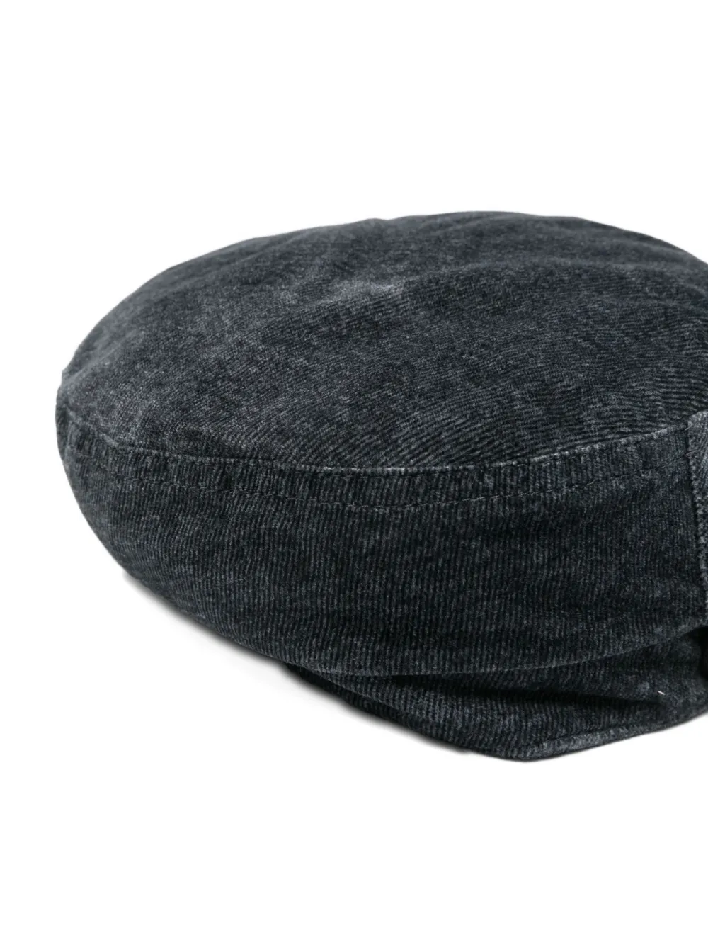 Maison Michel Logo-plaque Beret In Black