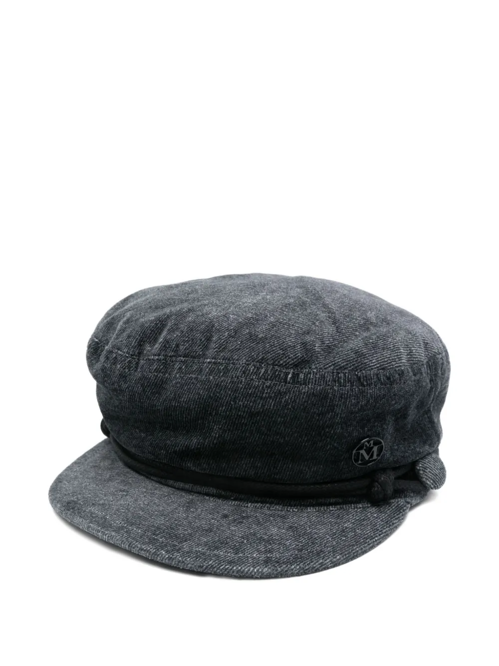 Maison Michel Logo-plaque Beret In Gray