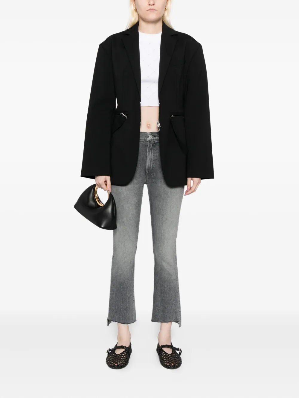 MOTHER Insider cropped jeans - Grijs