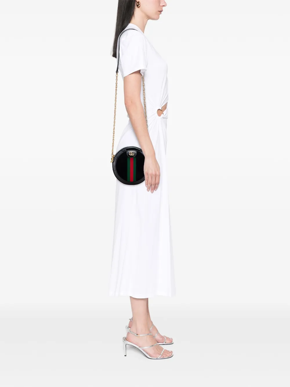 Gucci Pre-Owned 2016-2025 Mini Suede Ophidia Round crossbody bag | Pre-Owned | Image 2