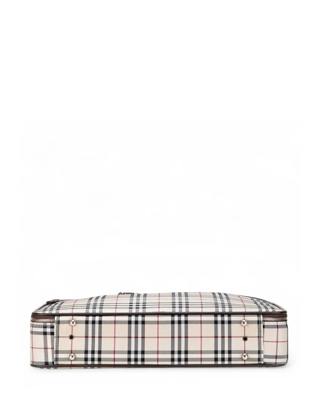 Pre-owned Burberry 2000-2017 House Check Canvas Travel Bag In Brown