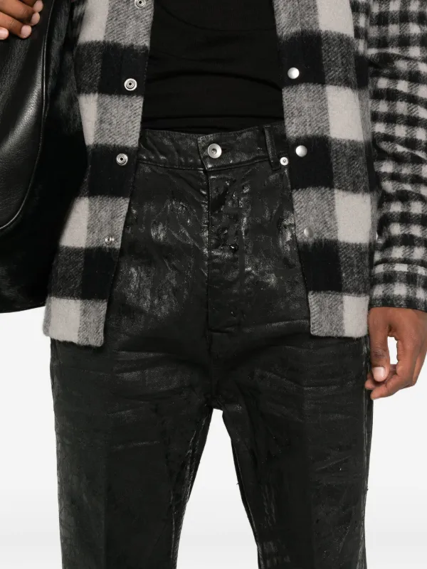 Rick Owens メタリック フレアパンツ | ブラック | FARFETCH JP