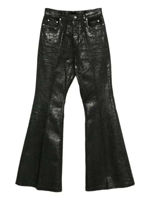 Rick Owens Pantaloni svasati con effetto metallizzato