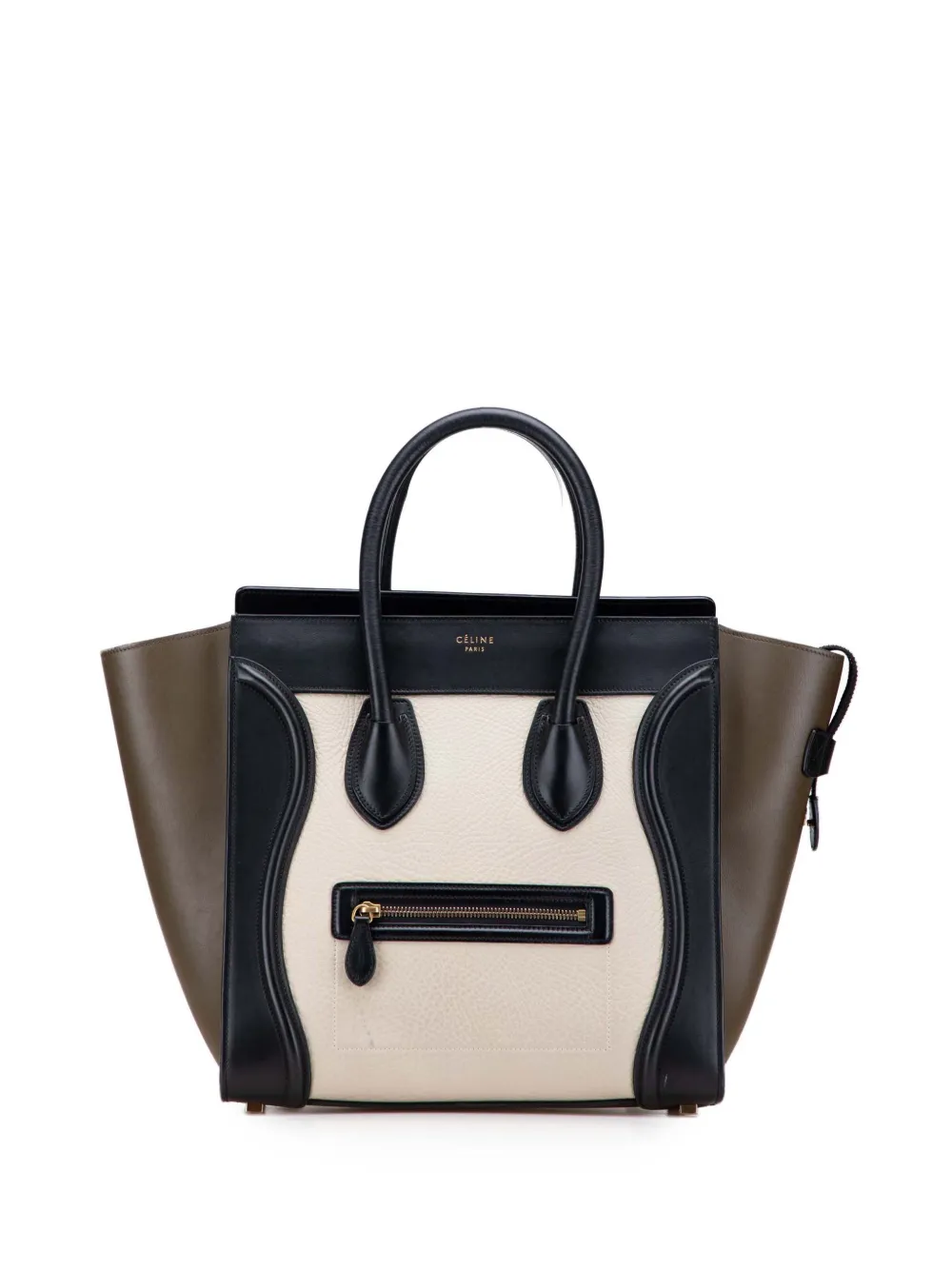 Celine Pre-Owned 2014 ミニ トリコロール カーフスキン ラゲージ トート ハンドバッグ - マルチカラー Celine Pre-Owned 2014 ミニ トリコロール カーフスキン ラゲージ トート ハンドバッグ - マルチカラー