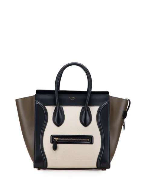 Celine Pre-Owned 2014 Mini Tricolor Calfskin Luggage Tote handbag