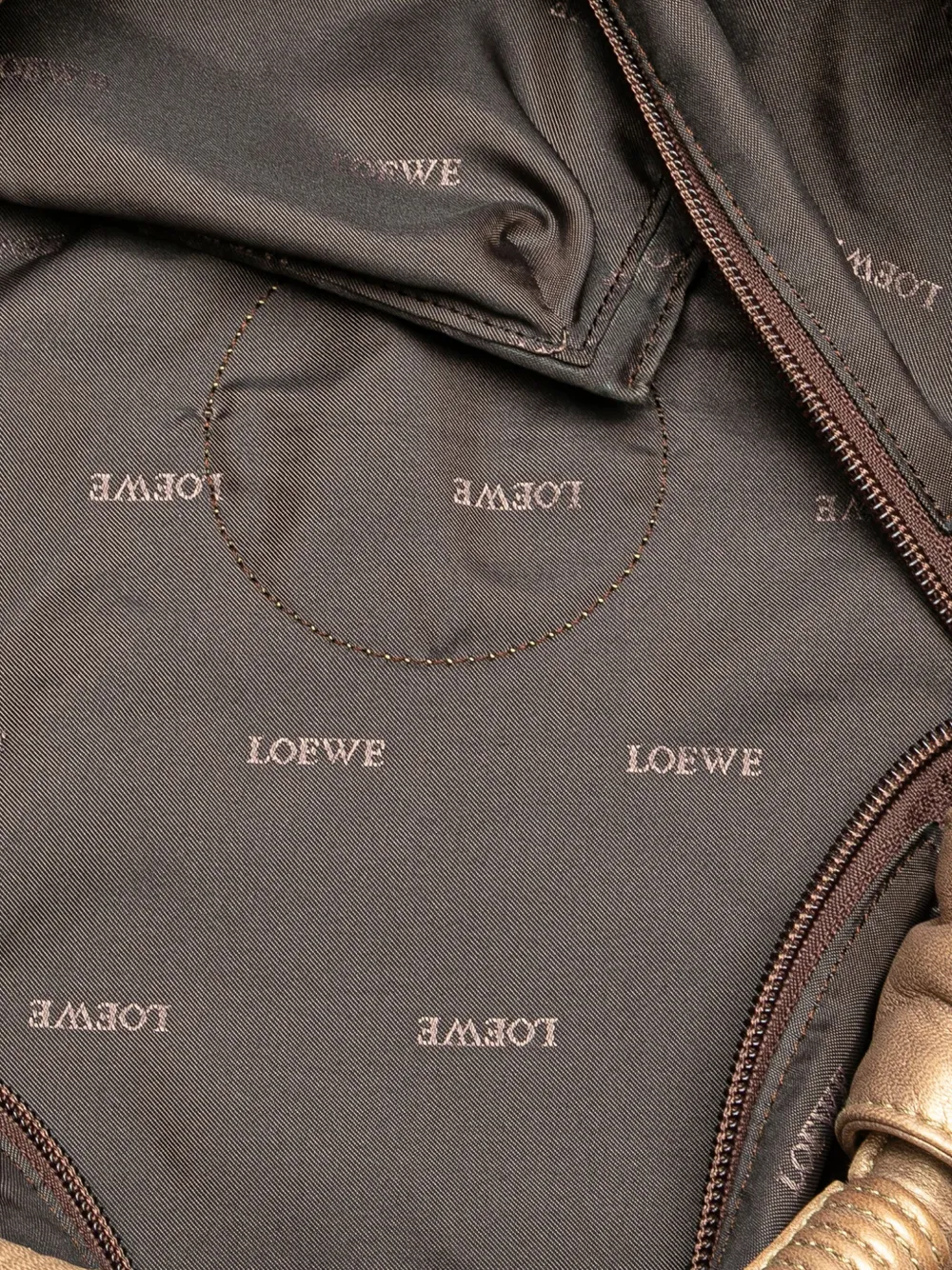 Pre-owned Loewe 2000-2015 Metallic Nappa Aire Hobo Bag In Gold