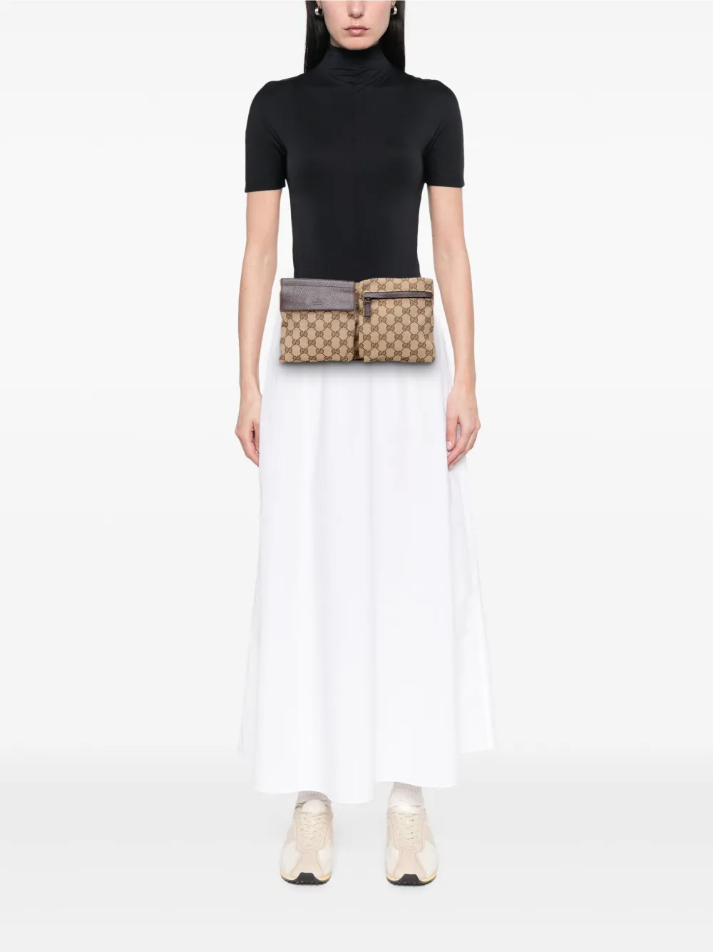 Gucci Pre-Owned 2000-2015 GG Canvas Double Pocket belt bag | Pre-Owned | Image 2