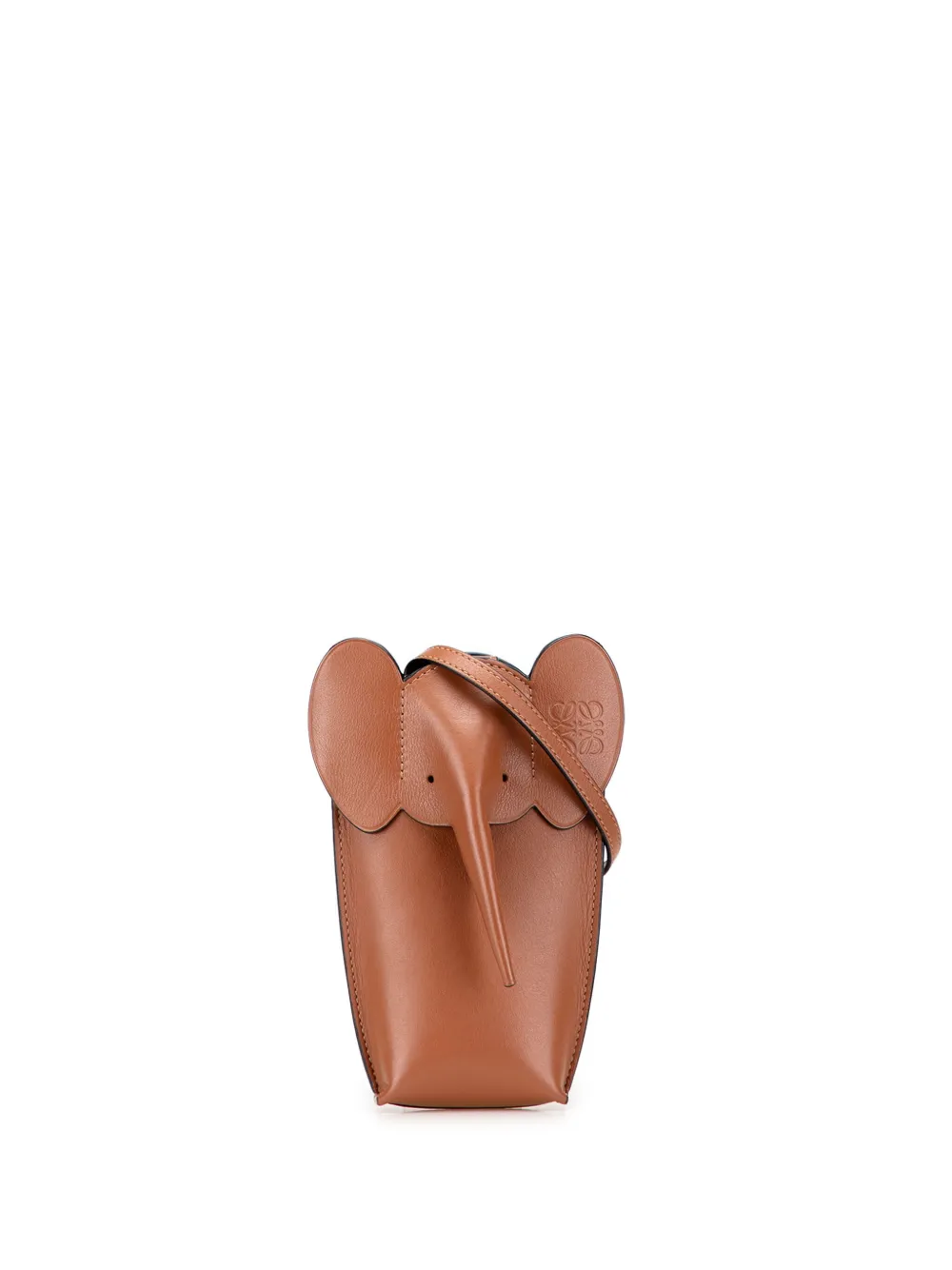 Loewe Pre-Owned 2022 Leather Elephant Pocket crossbody bag | Brown | Image 1
