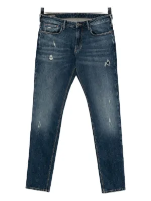 Emporio Armani ダメージ ジーンズ | ブルー | FARFETCH JP