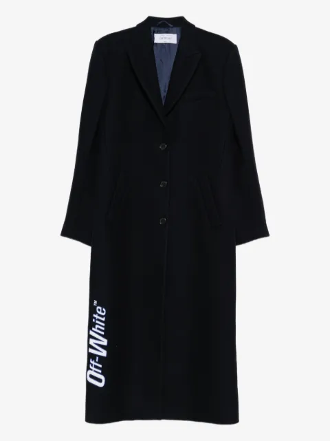Off-White abrigo con detalle del logo