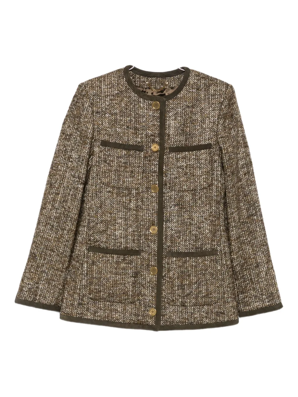 Golden Goose tweed-pocketed jacket | Brown | Image 1