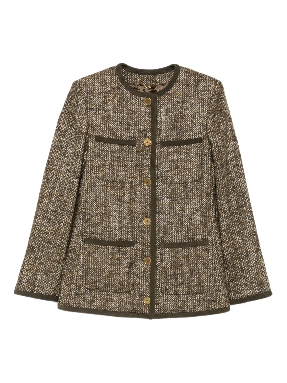 Golden Goose tweed-pocketed jacket | Brown | Image 1