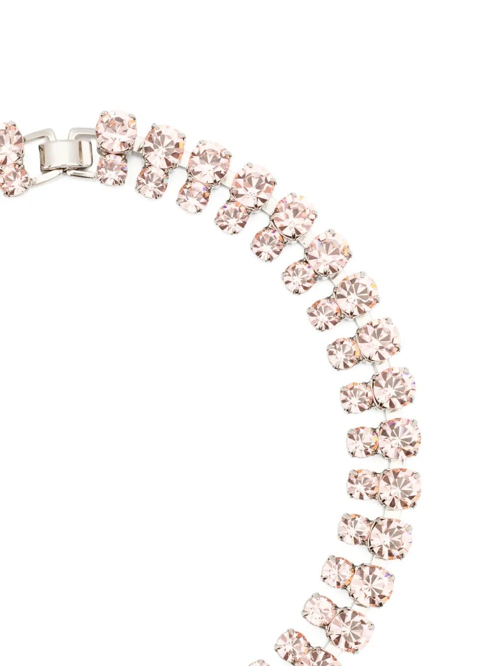 Helene Zubeldia Double-row Crystal Necklace In Gold