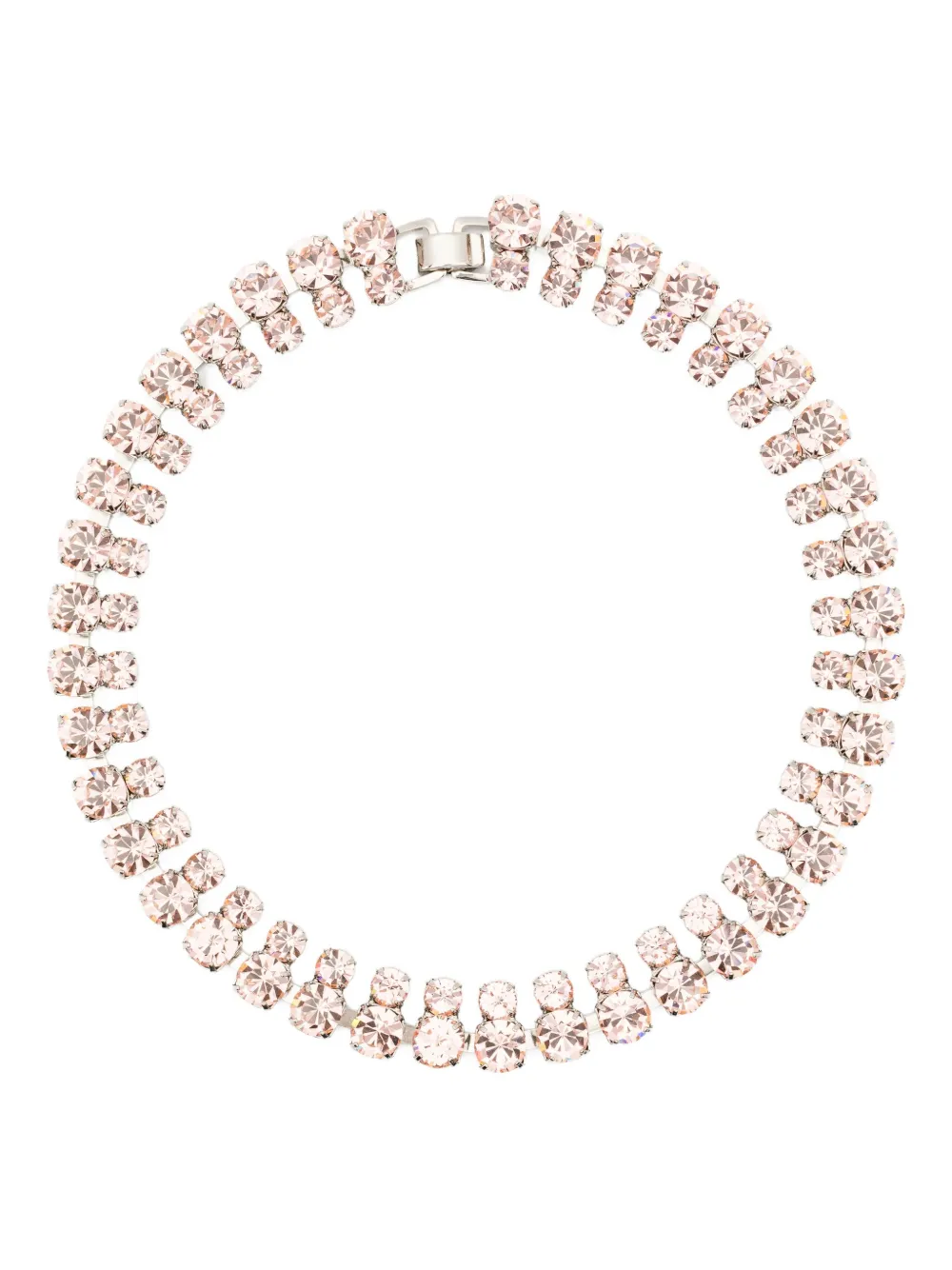 Helene Zubeldia Double-row Crystal Necklace In Gold