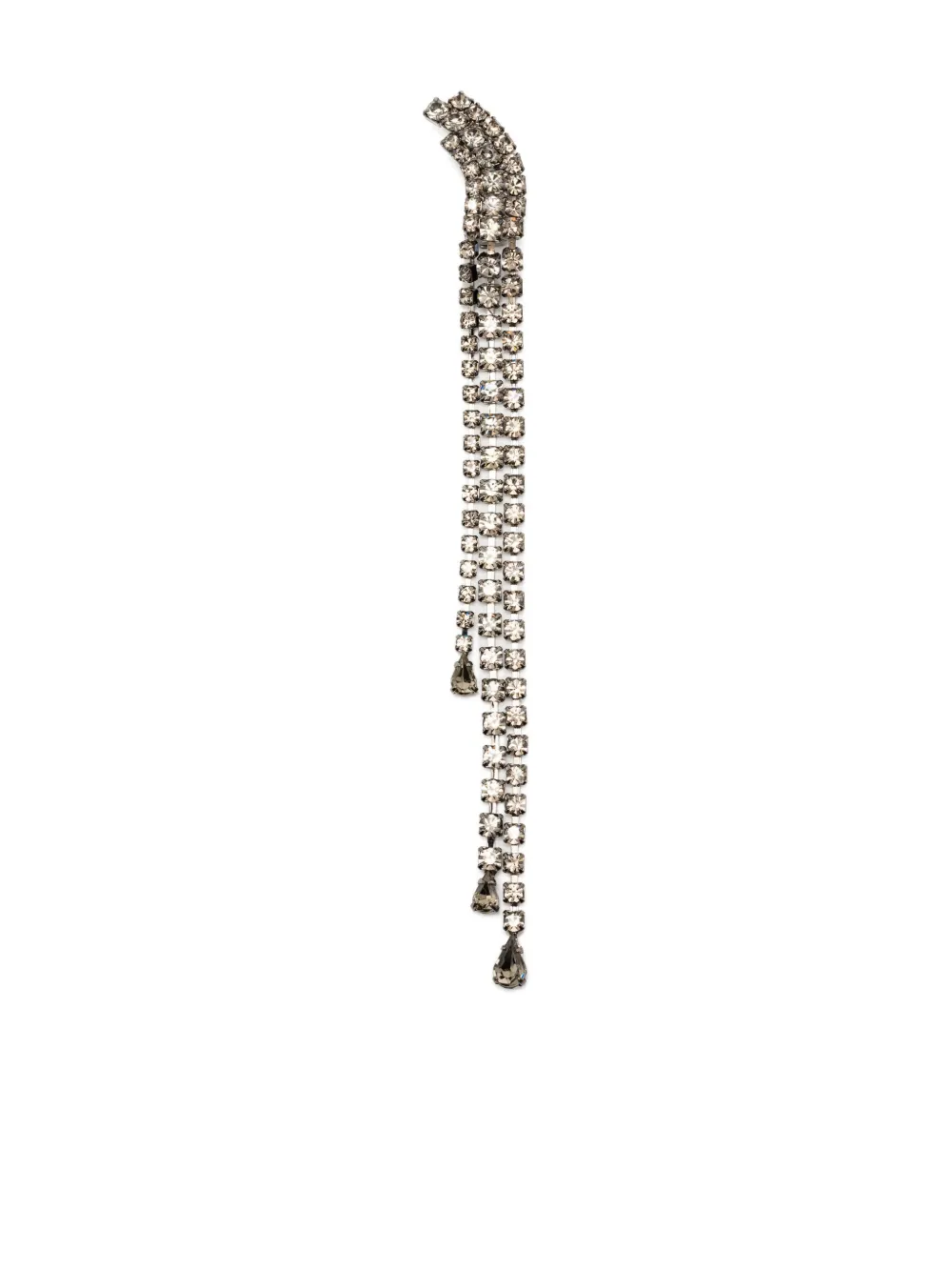Helene Zubeldia Rainfall Crystal-drop Earring In Metallic