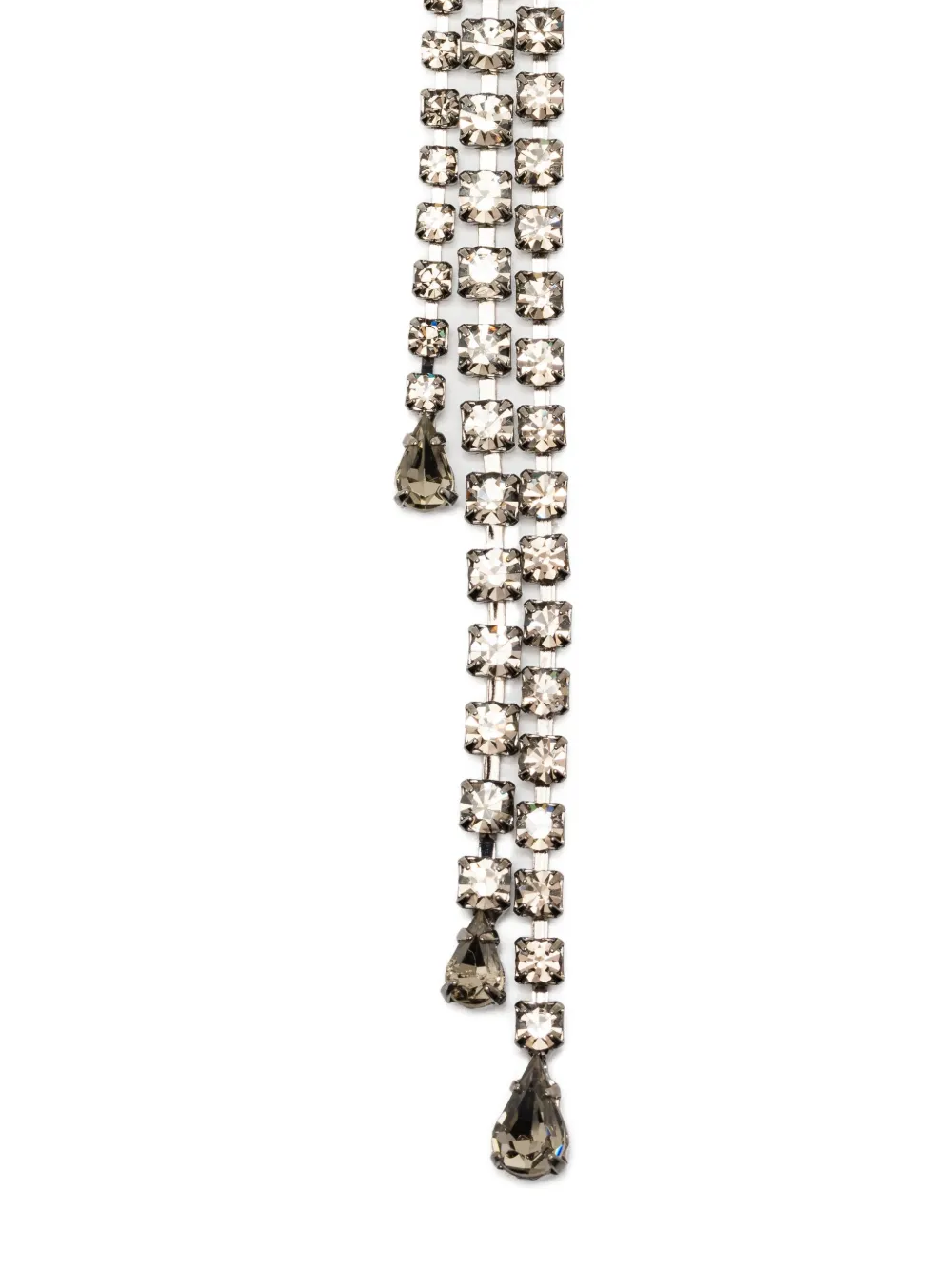 Helene Zubeldia Rainfall Crystal-drop Earring In Metallic
