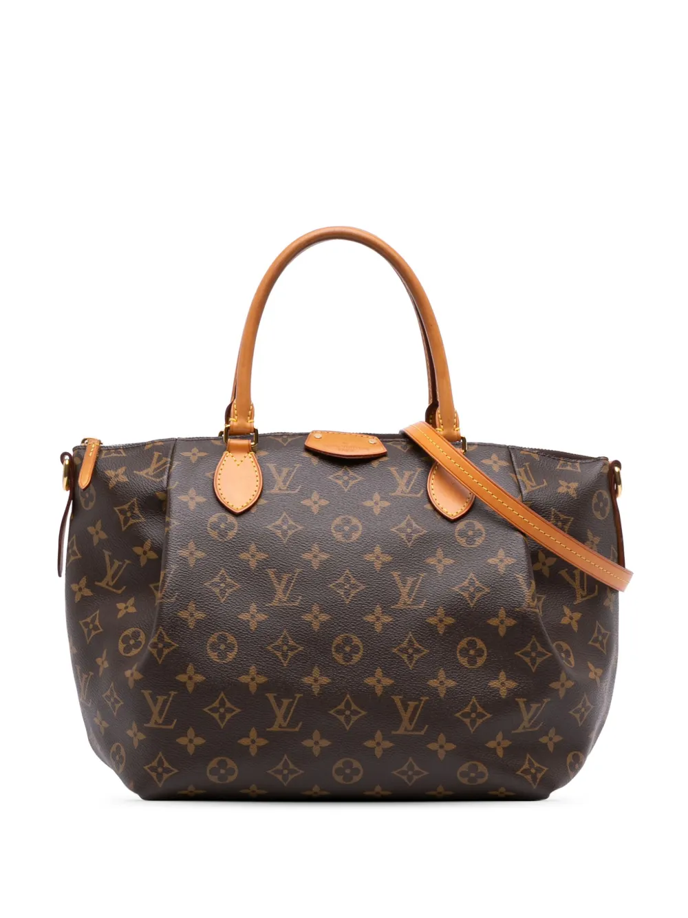 Pre-owned Louis Vuitton 2015 Monogram Turenne Pm Satchel In Brown