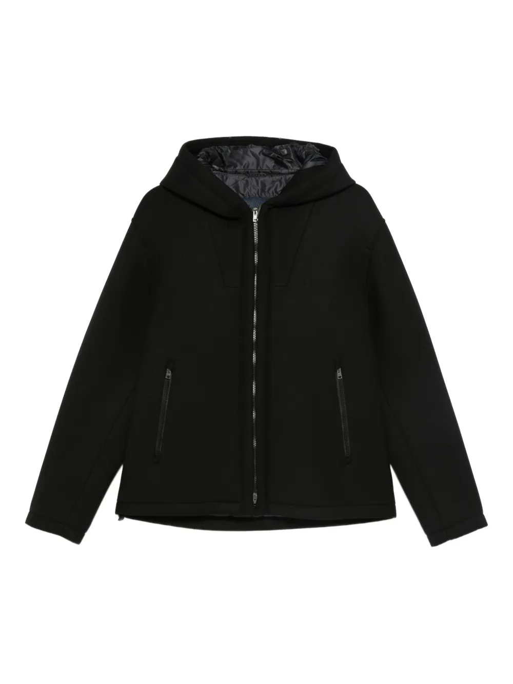 Herno hooded zip-front jacket | Black | Image 1