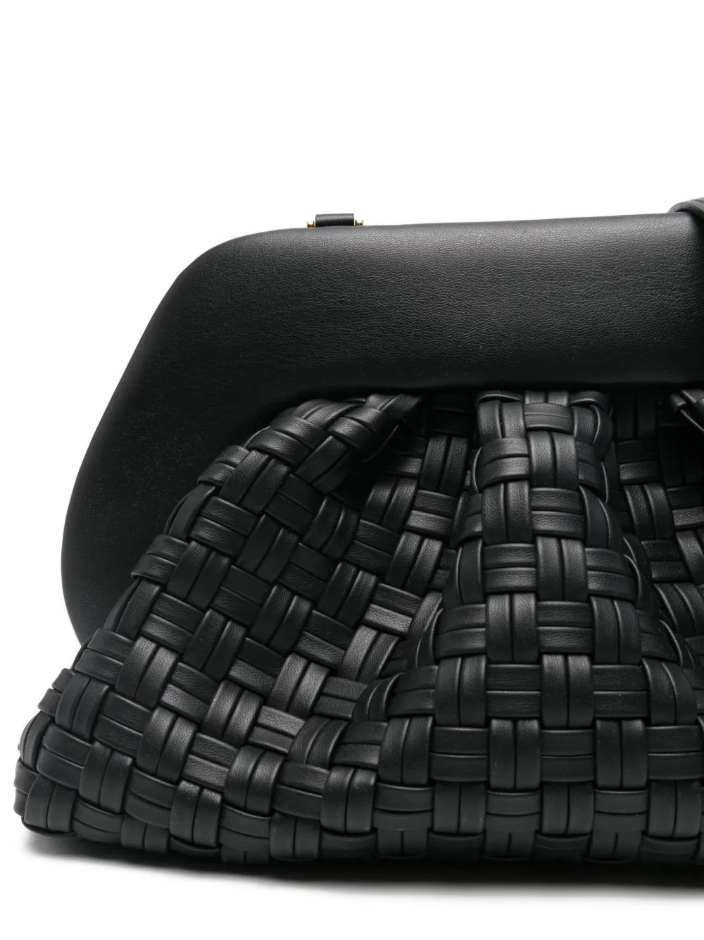 Themoirè Geweven schoudertas Zwart