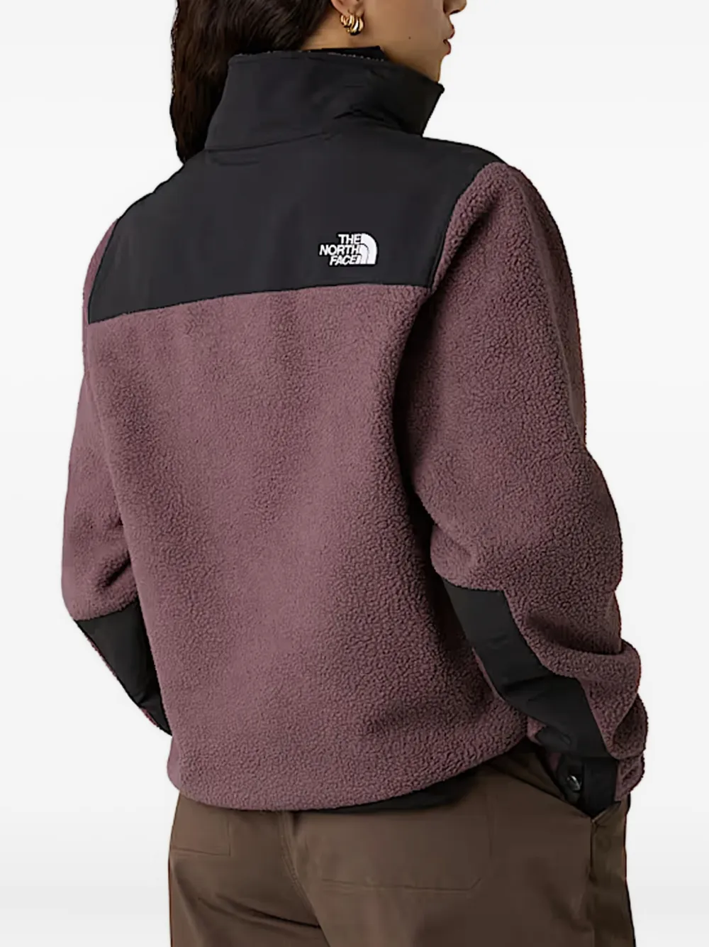 The North Face Womens Tawny Quartz Tnf Black Retro Denali Fleece Jacket In Burgundy