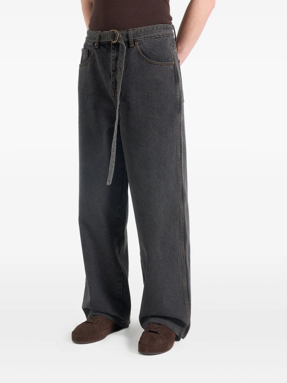 Manière De Voir Adam belted wide-leg jeans | Wide-Leg Jeans | Image 2