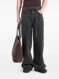 Manière De Voir Adam belted wide-leg jeans - Black