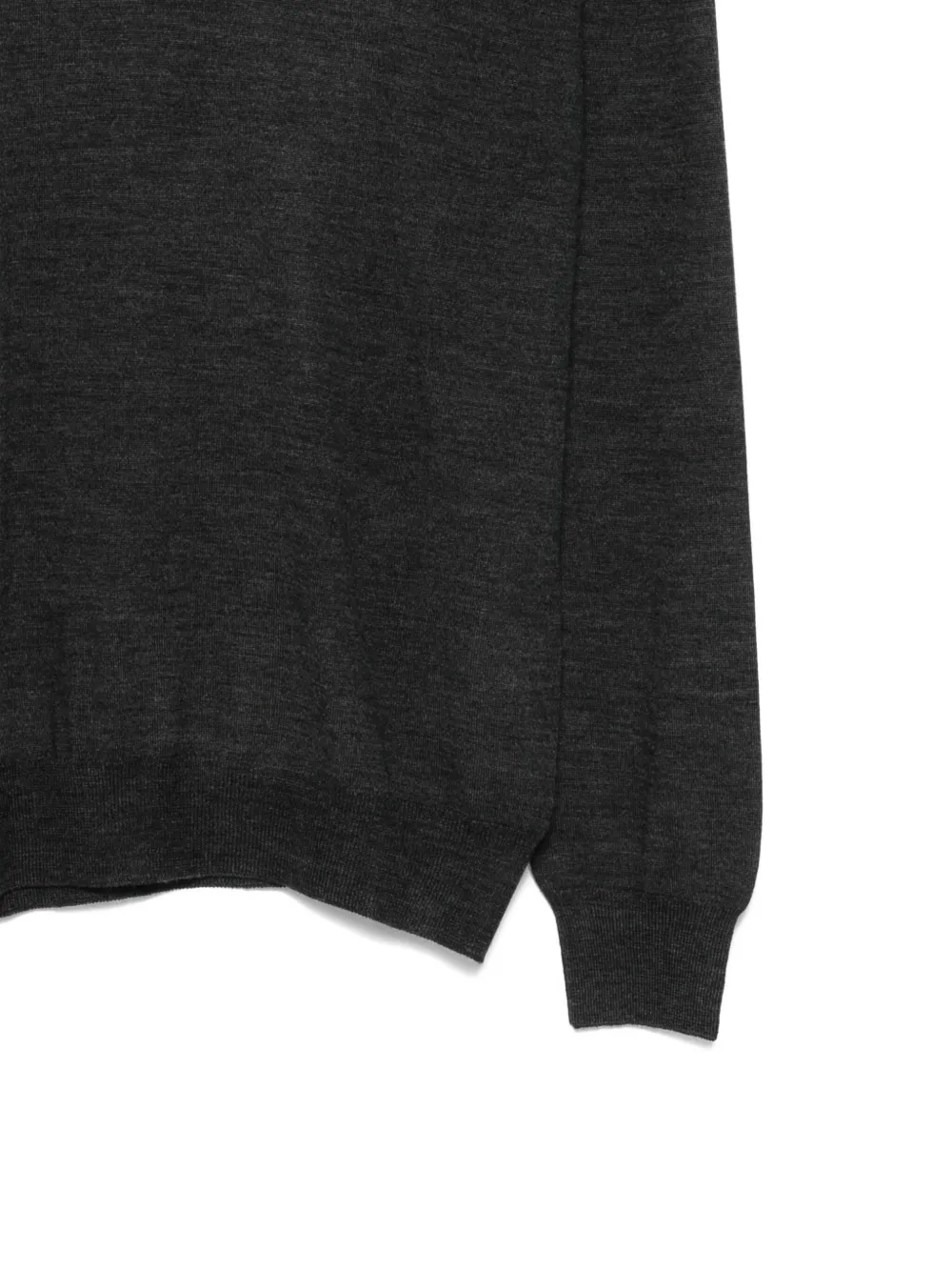 Barba Napoli Round-neck Long-sleeve Sweater In Gray