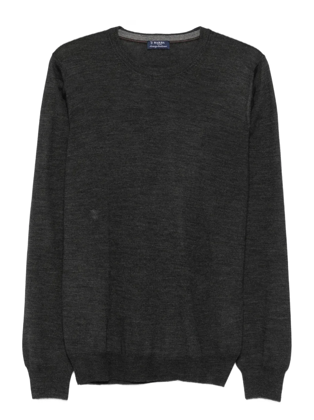 Barba round-neck long-sleeve sweater | Grey | Image 1