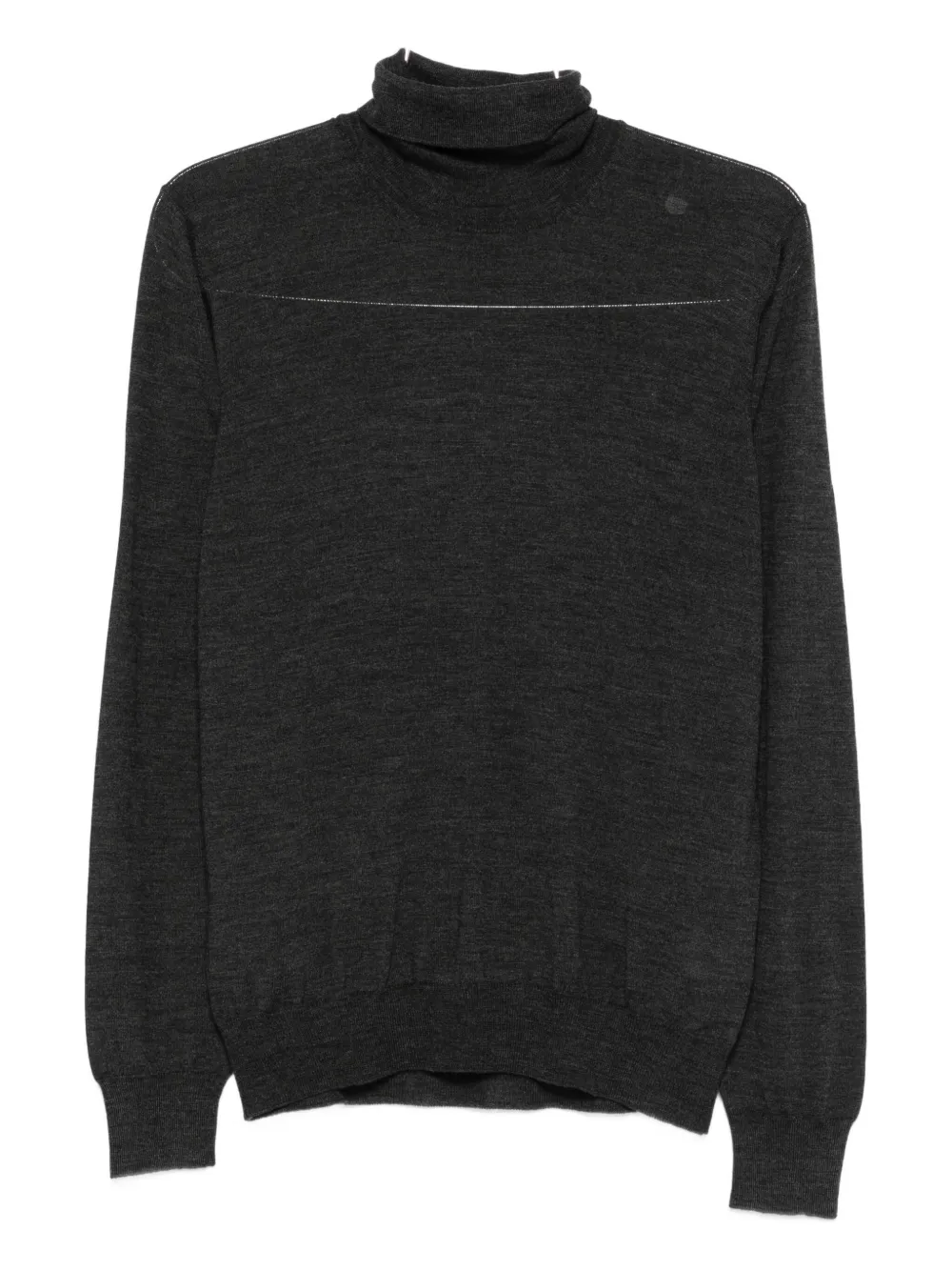 Barba Napoli Turtleneck Wool Sweater In Gray