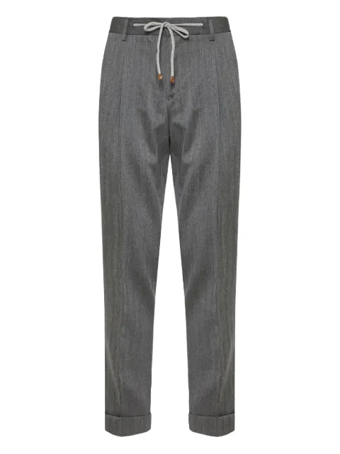Barba pleated-drawstring trousers