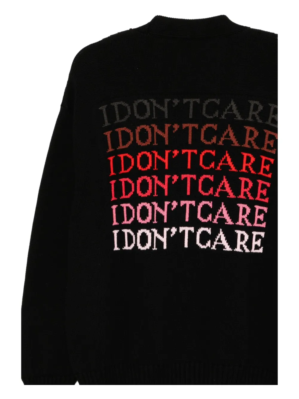 Joshua Sanders Slogan-embroidered Cardigan In Black