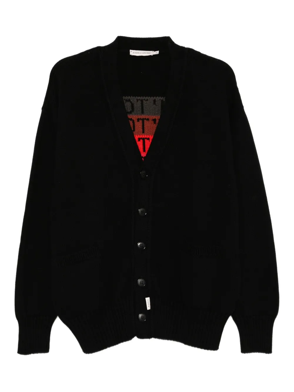 Joshua Sanders slogan-embroidered cardigan - Nero
