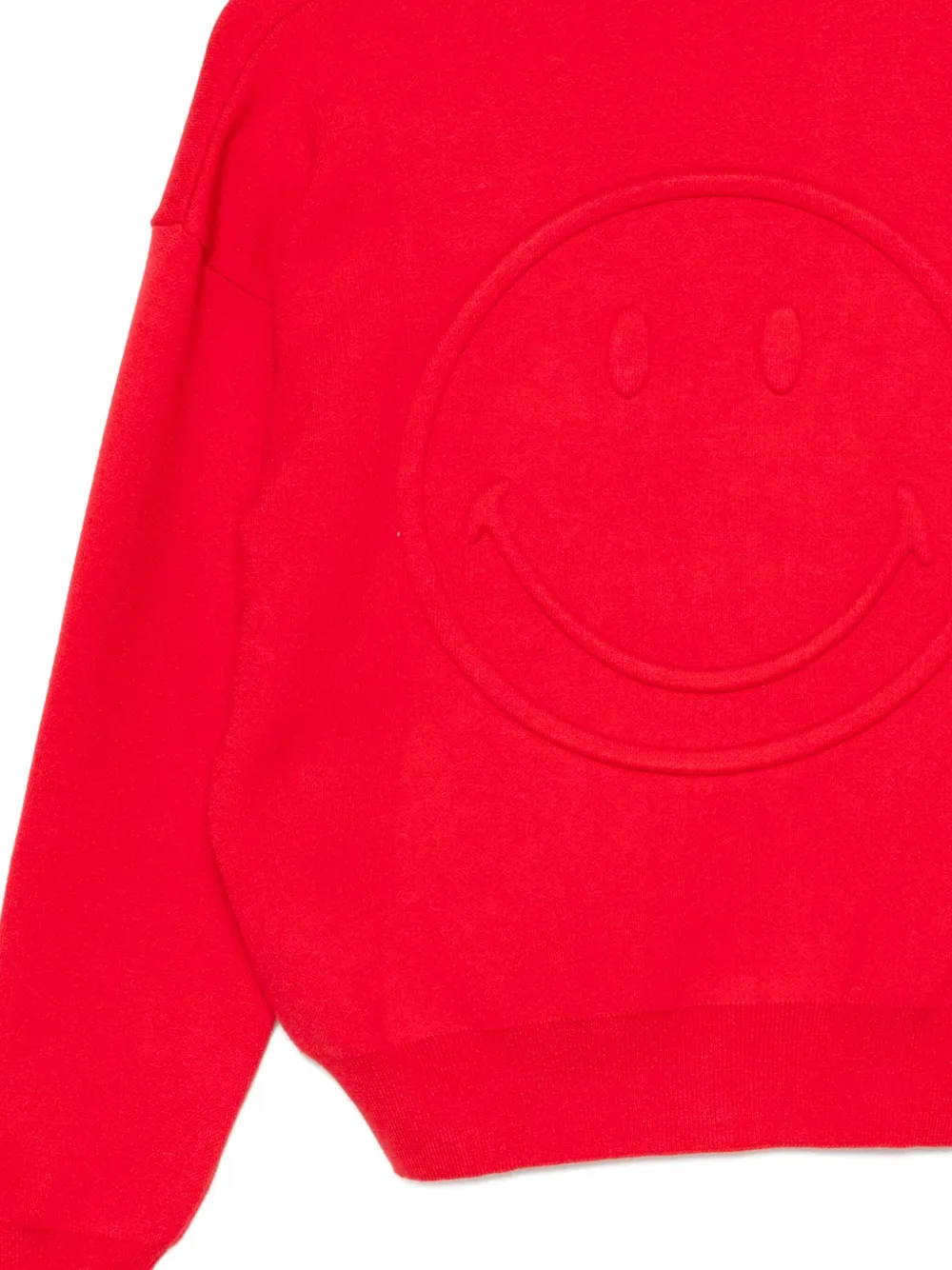 Joshua Sanders Smile-embroidered Cardigan In Red