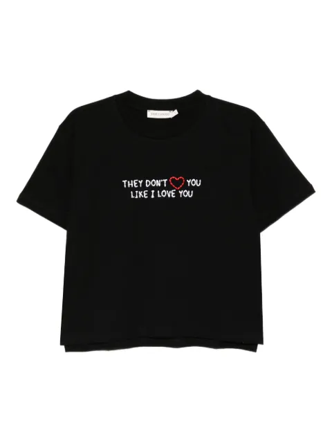 Joshua Sanders slogan-embroidered T-shirt