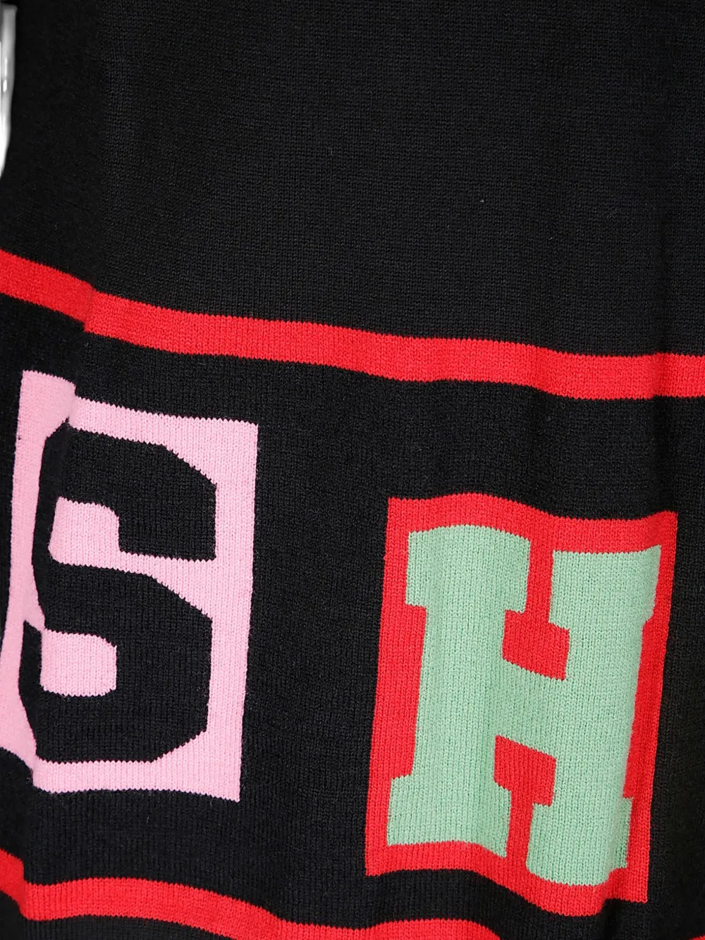 Comme Des Garçons Shirt Intarsia Sweater Sweaters And Cardigans Black In Black