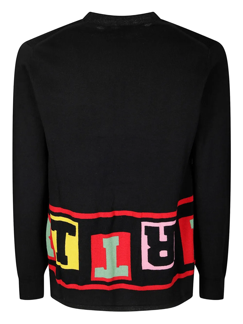 Comme Des Garçons Shirt Intarsia Sweater Sweaters And Cardigans Black In Black