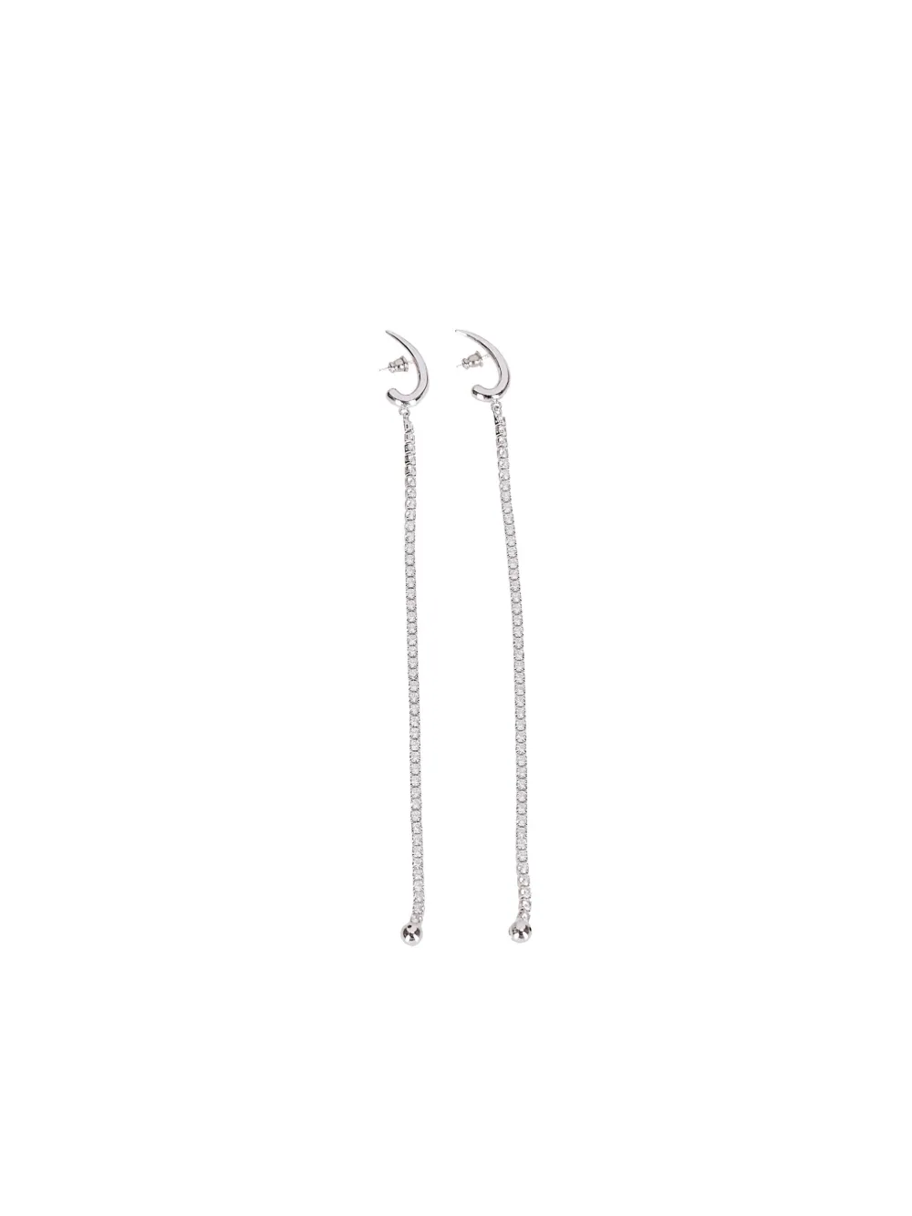 Panconesi crystal-embellished pendulum earrings - Zilver