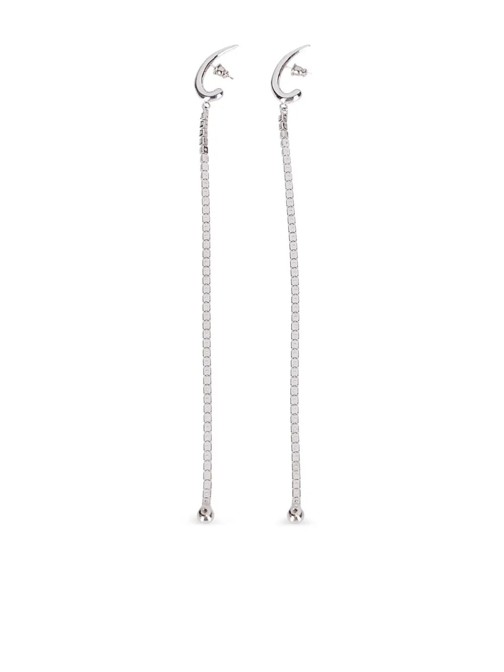 Panconesi crystal-embellished pendulum earrings | Silver | Image 1