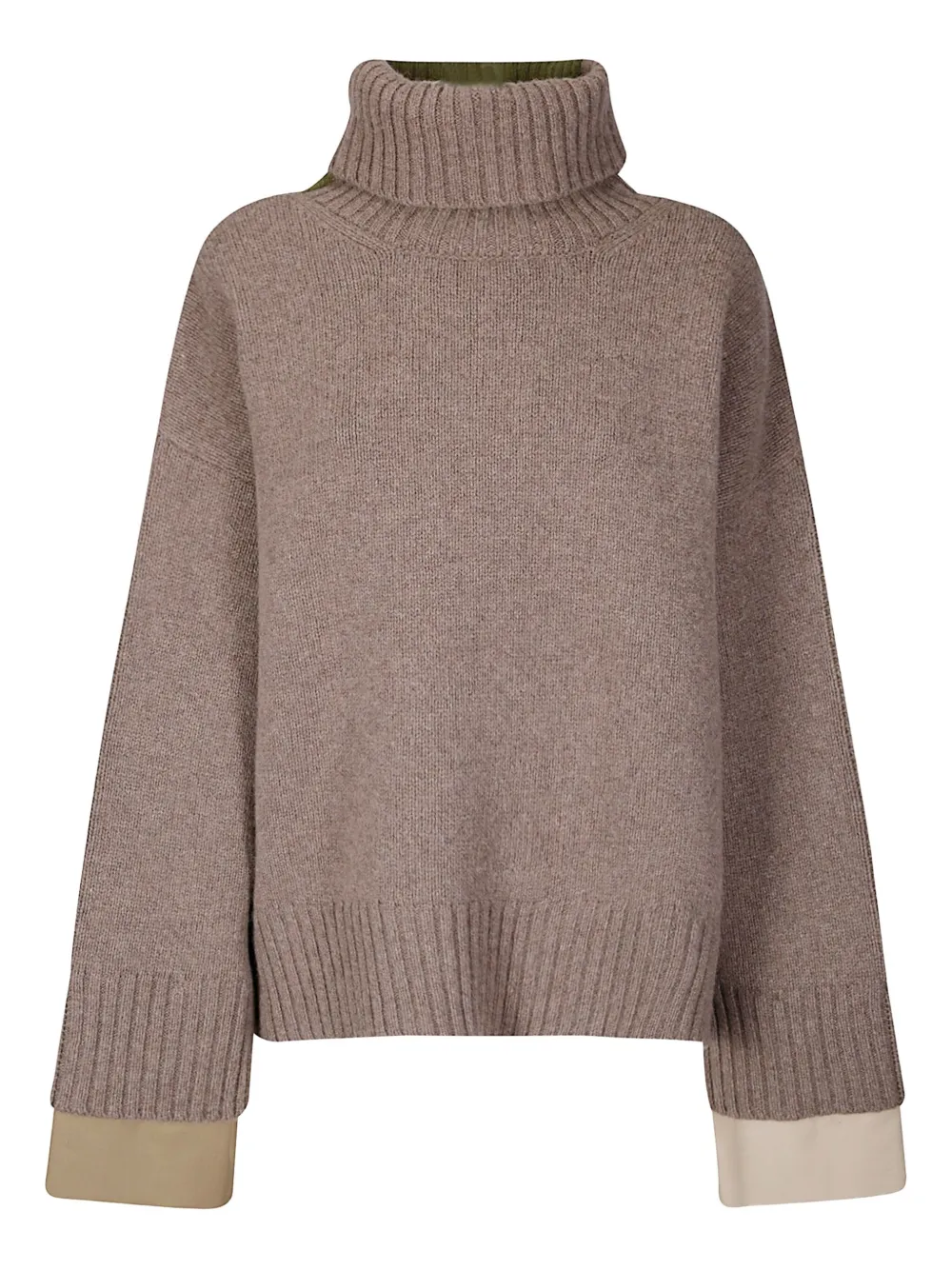 Jejia Olly Over Turtle Reversible Jumper In Brown