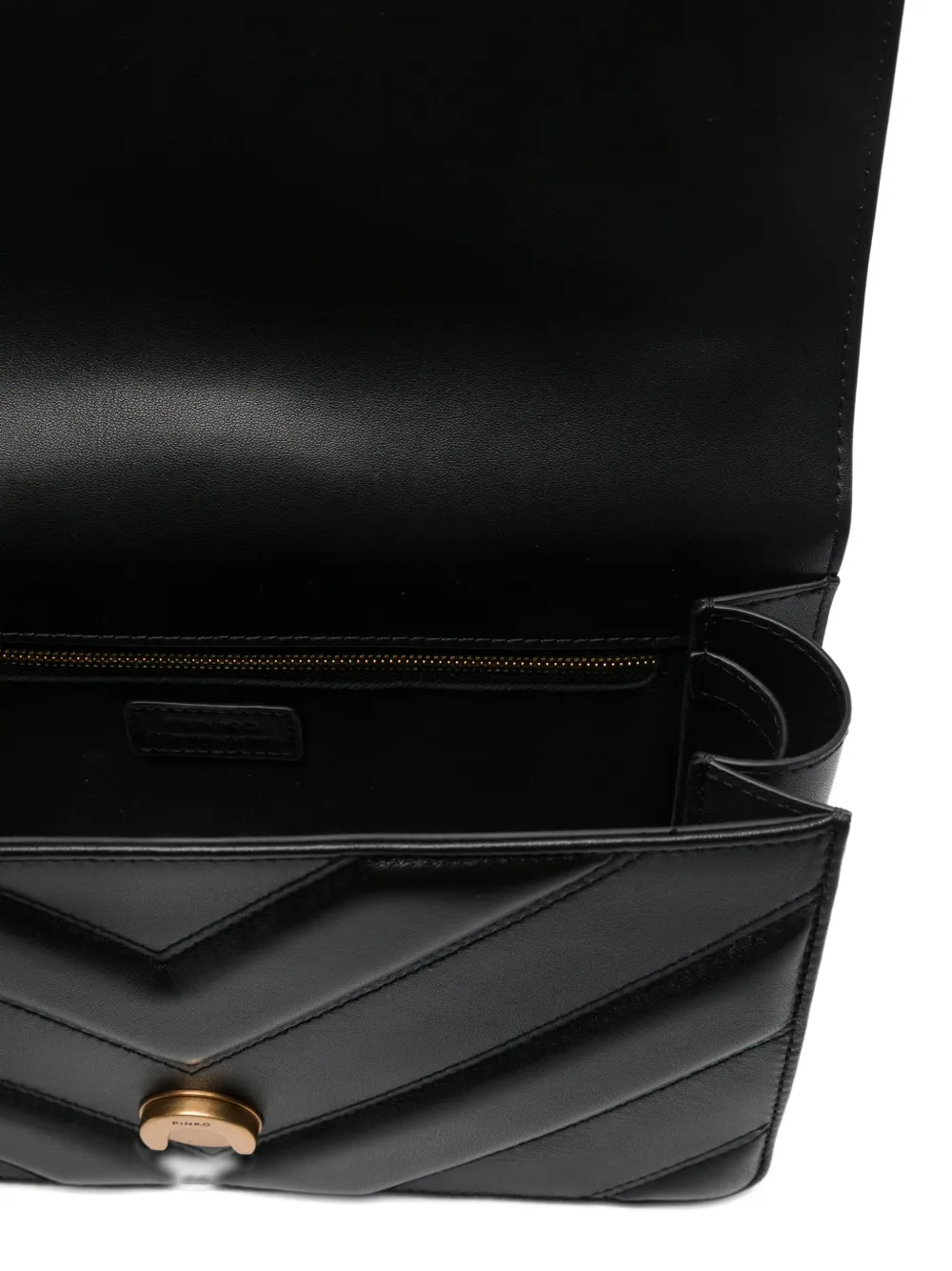 Pinko Love One Quilted Cross Body Bag In Black