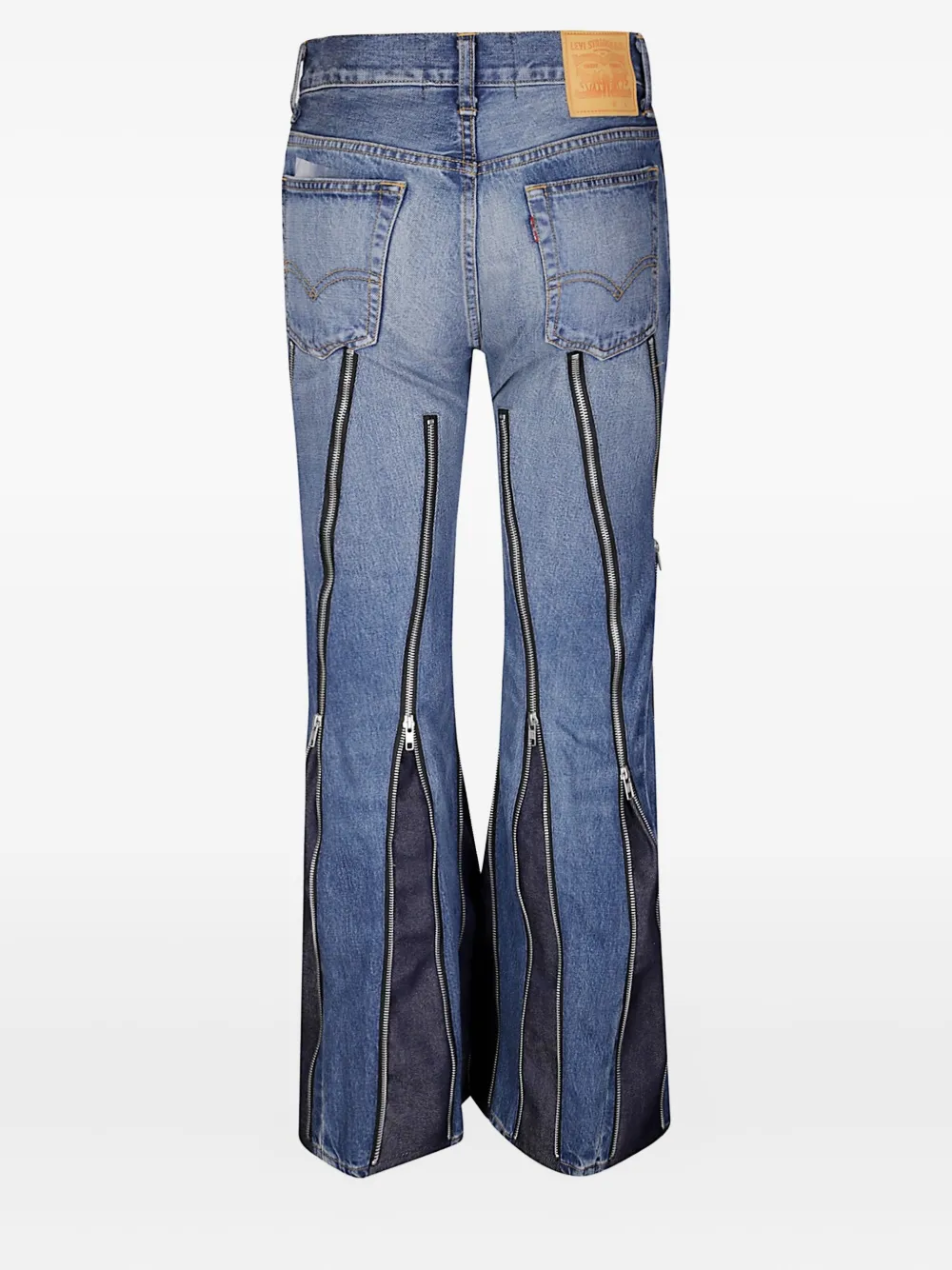Junya Watanabe zip-detail jeans - Blauw