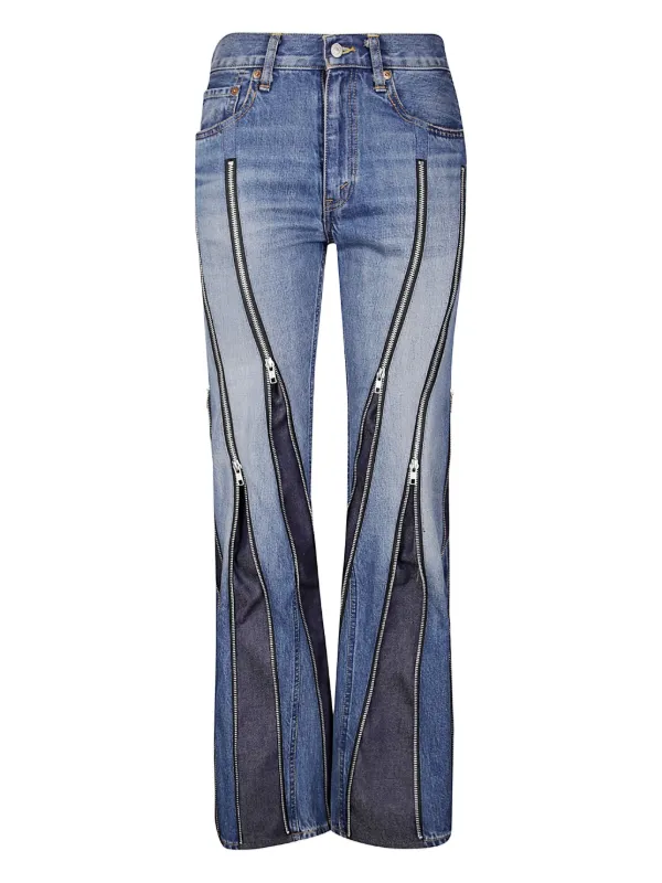 Junya Watanabe ジップディテール ジーンズ | ブルー | FARFETCH JP