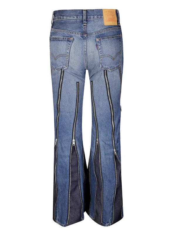 Junya Watanabe ジップディテール ジーンズ | ブルー | FARFETCH JP