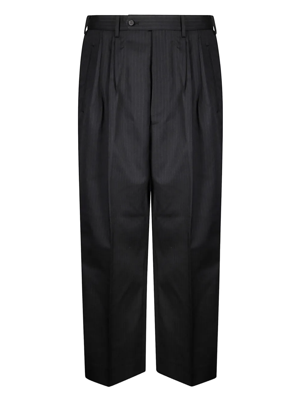 Comme des Garçons Homme pleated pinstripe trousers | Black | Image 1