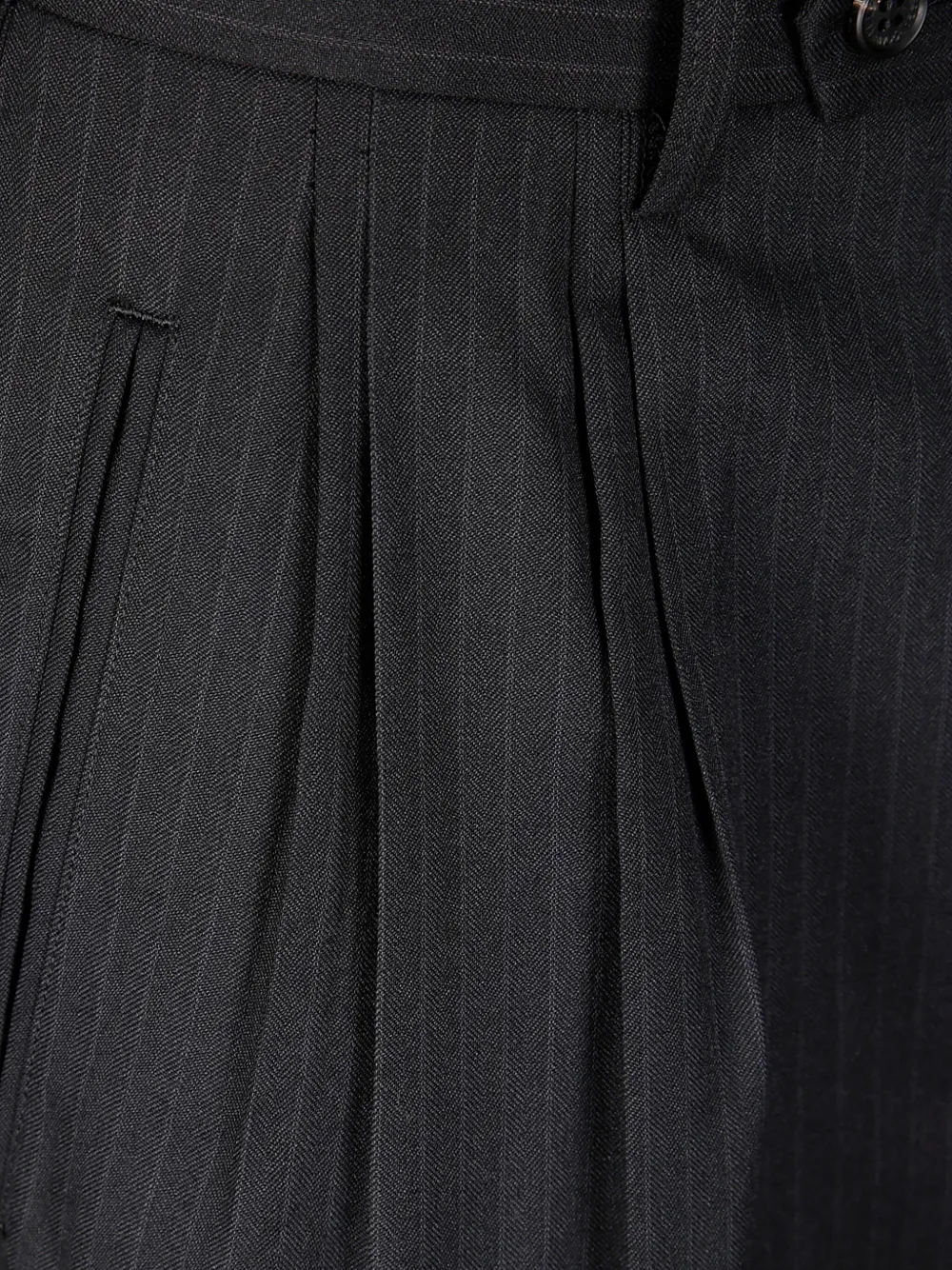 Comme des Garçons Homme Plooibroek met krijtstreep Zwart