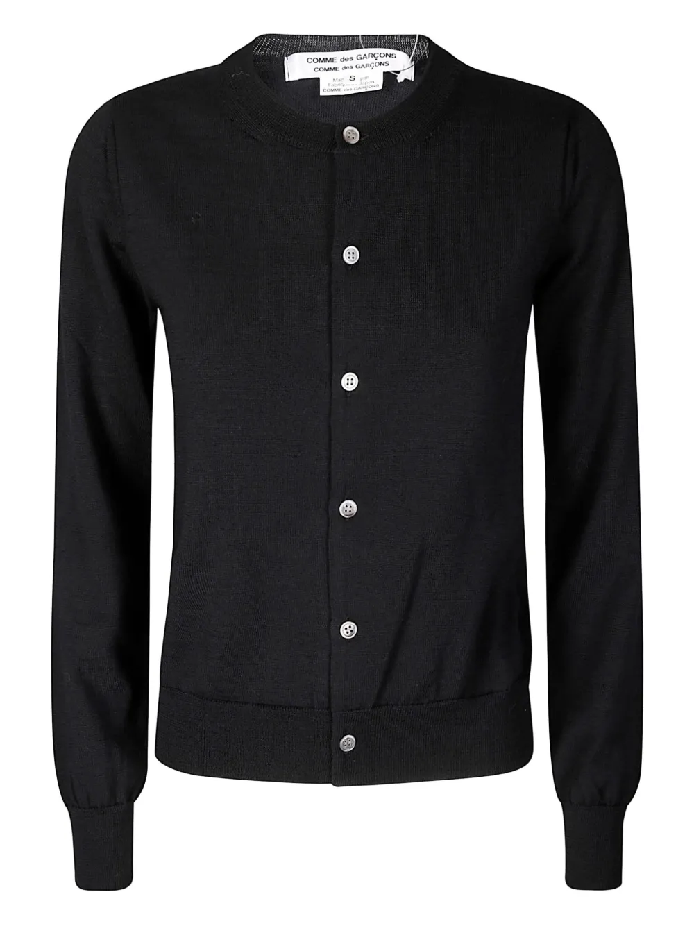 Comme Des Garçons Button-down Cardigan In Black